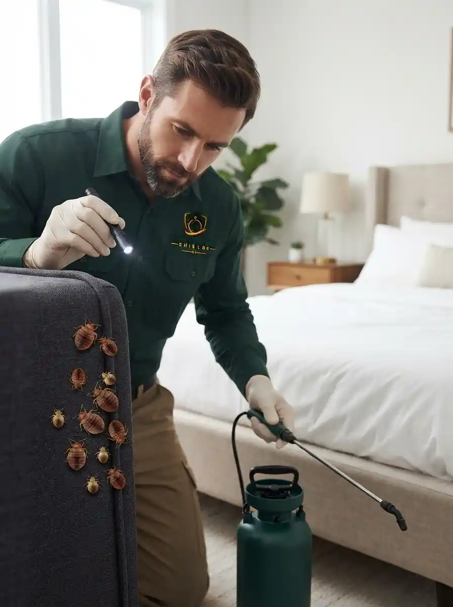 Technician inspecting a Philadelphia home